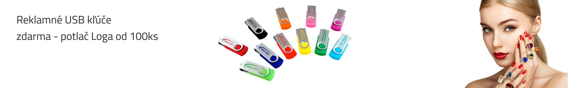 Reklamné USB kľúče + zdarma potlač Loga od 100ks USB do 3 dní